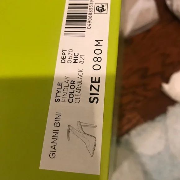 Gianni bini clearrhinestone heels beautiful never worn sz 8 - Picture 4 of 5